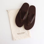 LEATHER BEACH SANDALS #BROWN [PMAT-SH02]