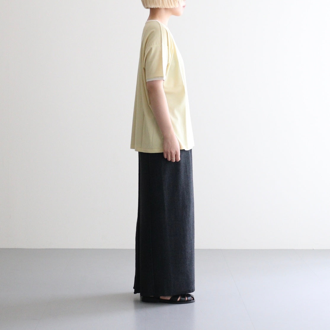 PIMA MOKLODI RINGER TEE #YELLOW × WHITE [26S-BIS-CS61]