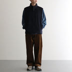 ZIP UP VEST #DARK NAVY [M24D10BL02A]