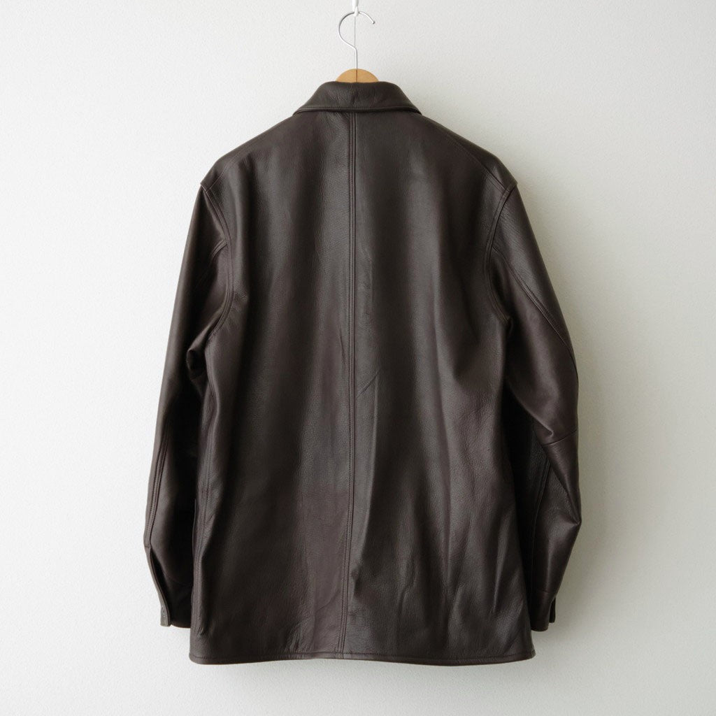 Steer Leather Coverall #DarkBrown [BHS25F002F26]