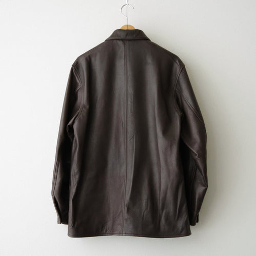 Steer Leather Coverall #DarkBrown [BHS25F002F26]