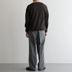 TWEED WOOL ONE TUCK TROUSERS #GRAY [BN-26FM-023]