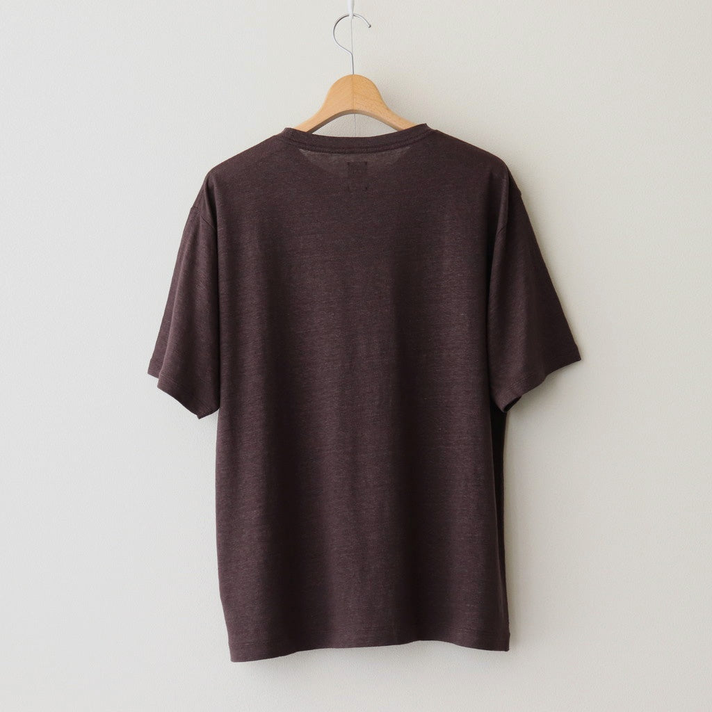 NORMANDY LINEN T-SHIRT #DARK BROWN [BN-25SM-066]