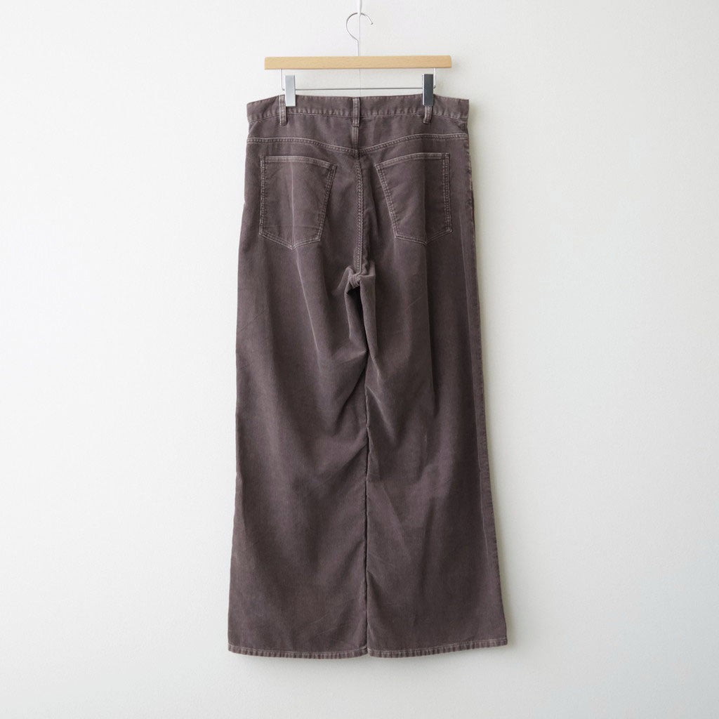 SULFUR-DYED BLEACHED CORDUROY PANTS #050 FADED BROWN [17062 40044]