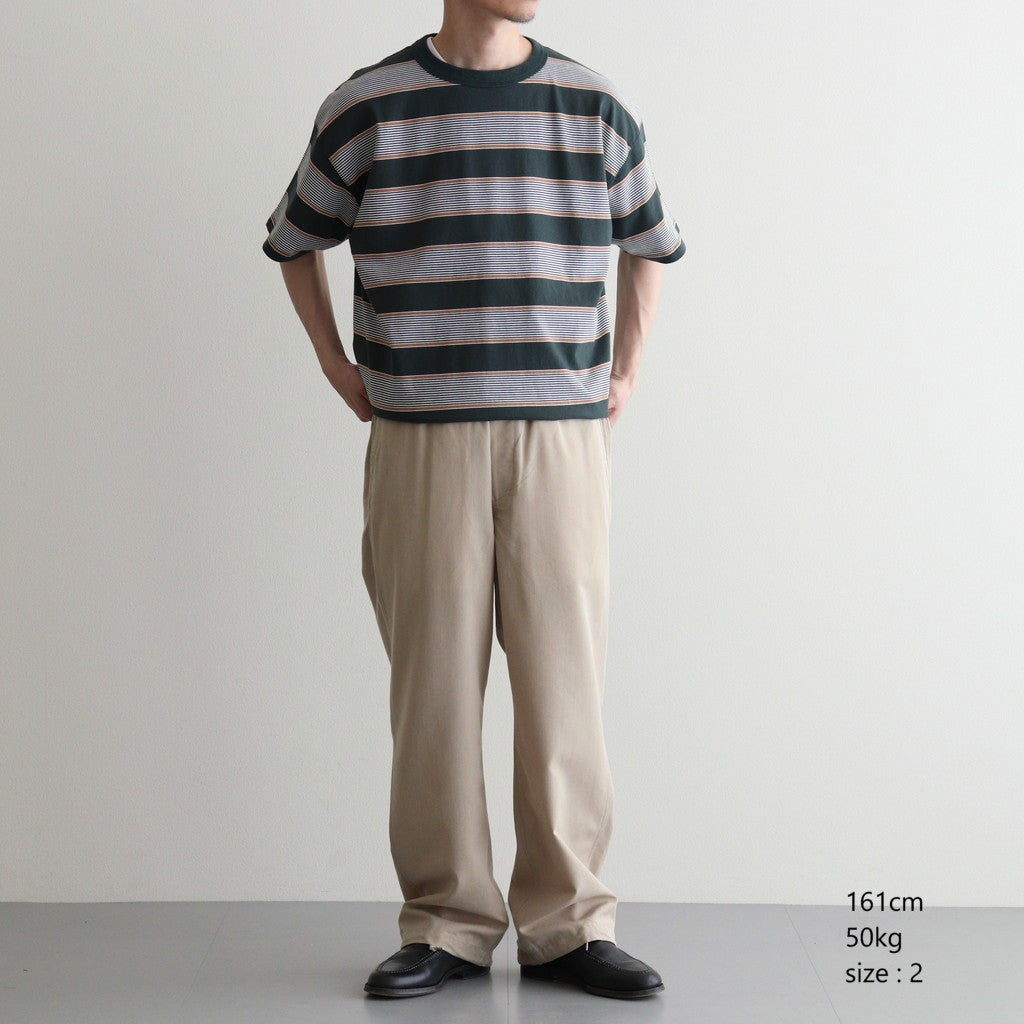 BORDER SS TOP #FOREST x S,BROWN [PMAV-CS04]