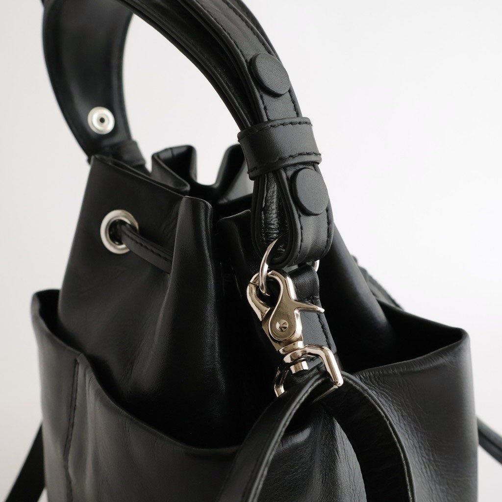DRAWSTRING BAG #BLACK [BG-48-C-COW-5]