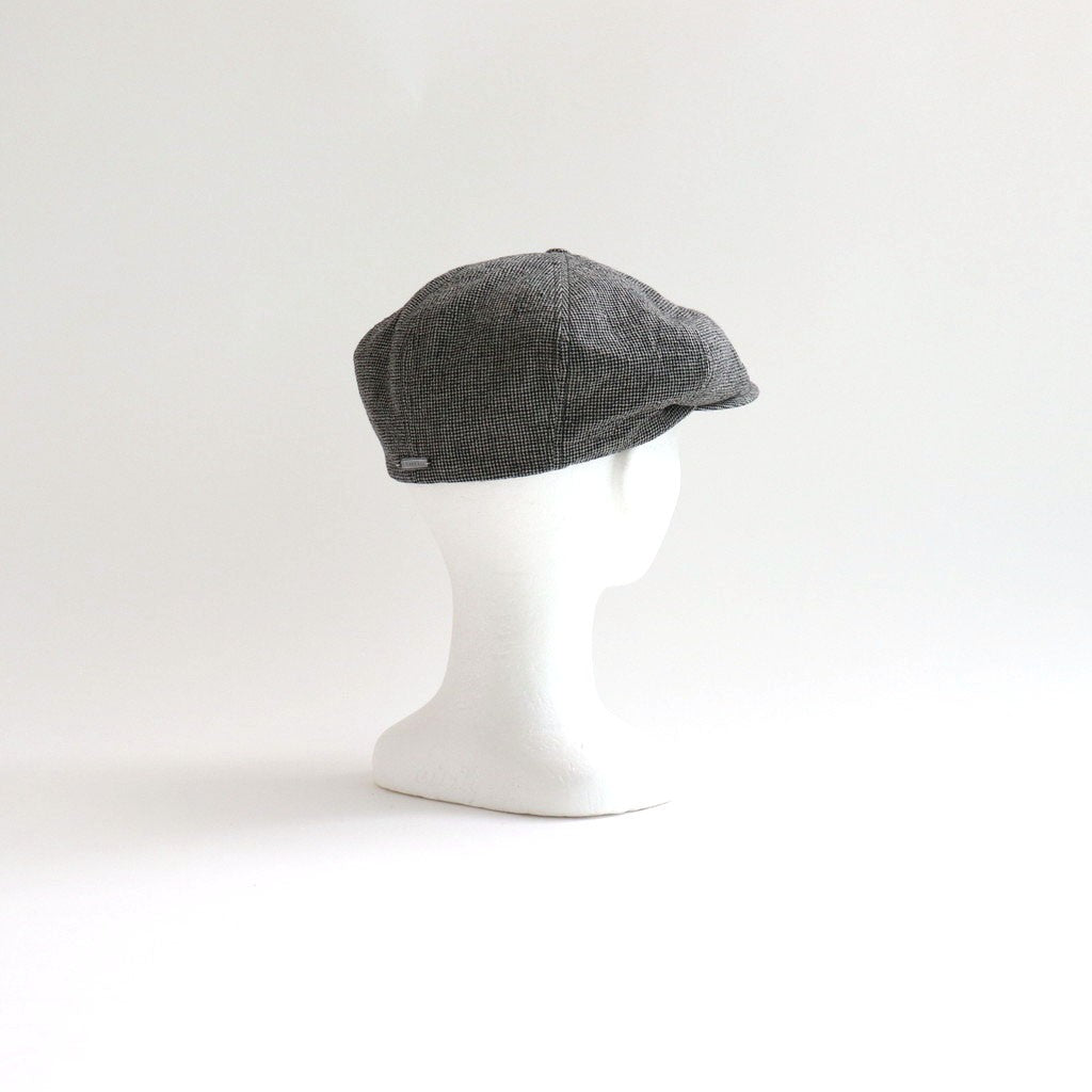 LINEN HOUNDSTOOTH CASQUETTE-OLDBOY #IVORY [Y01002]