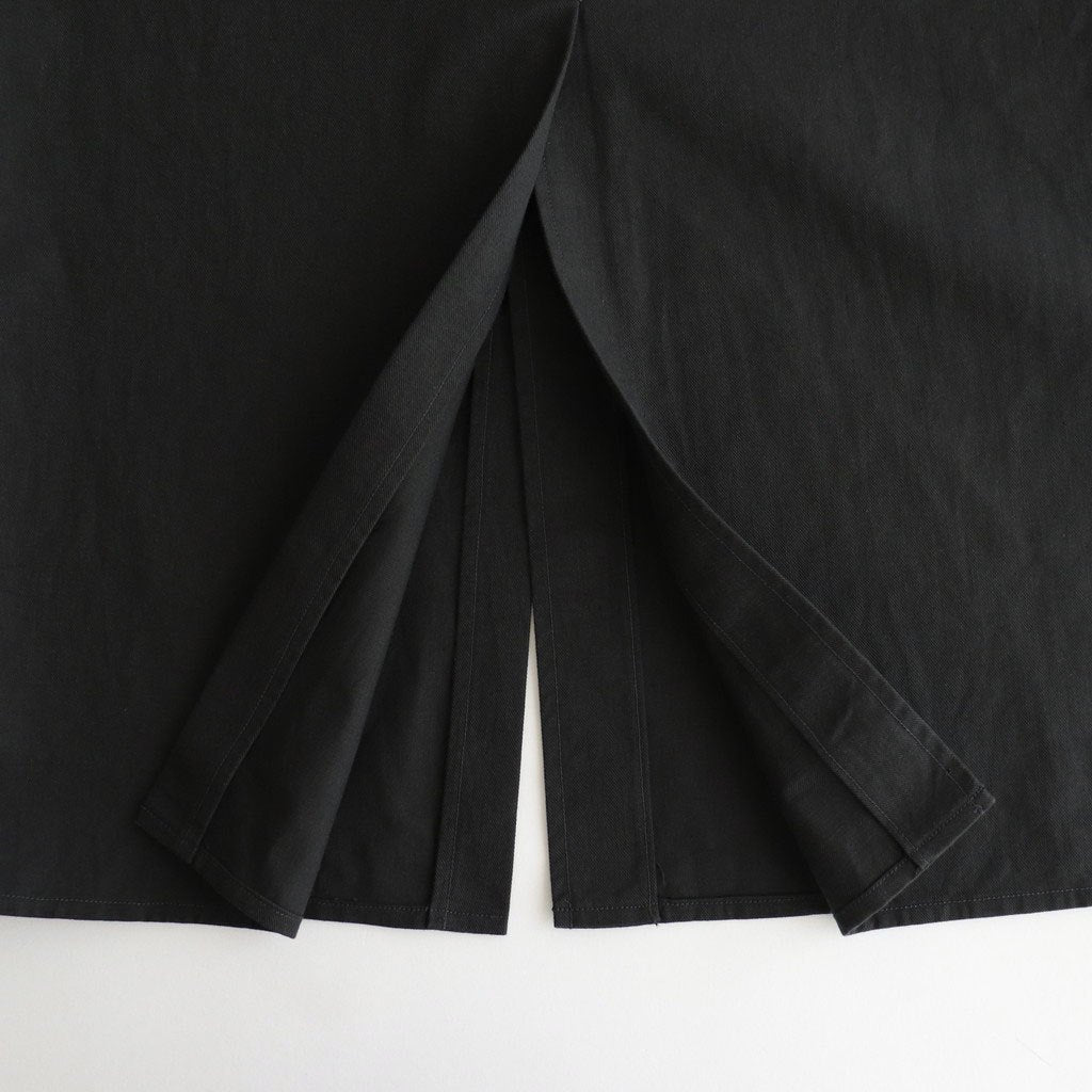 Cotton Serge Belted Skirt #InkBlack [BHSW25F7]