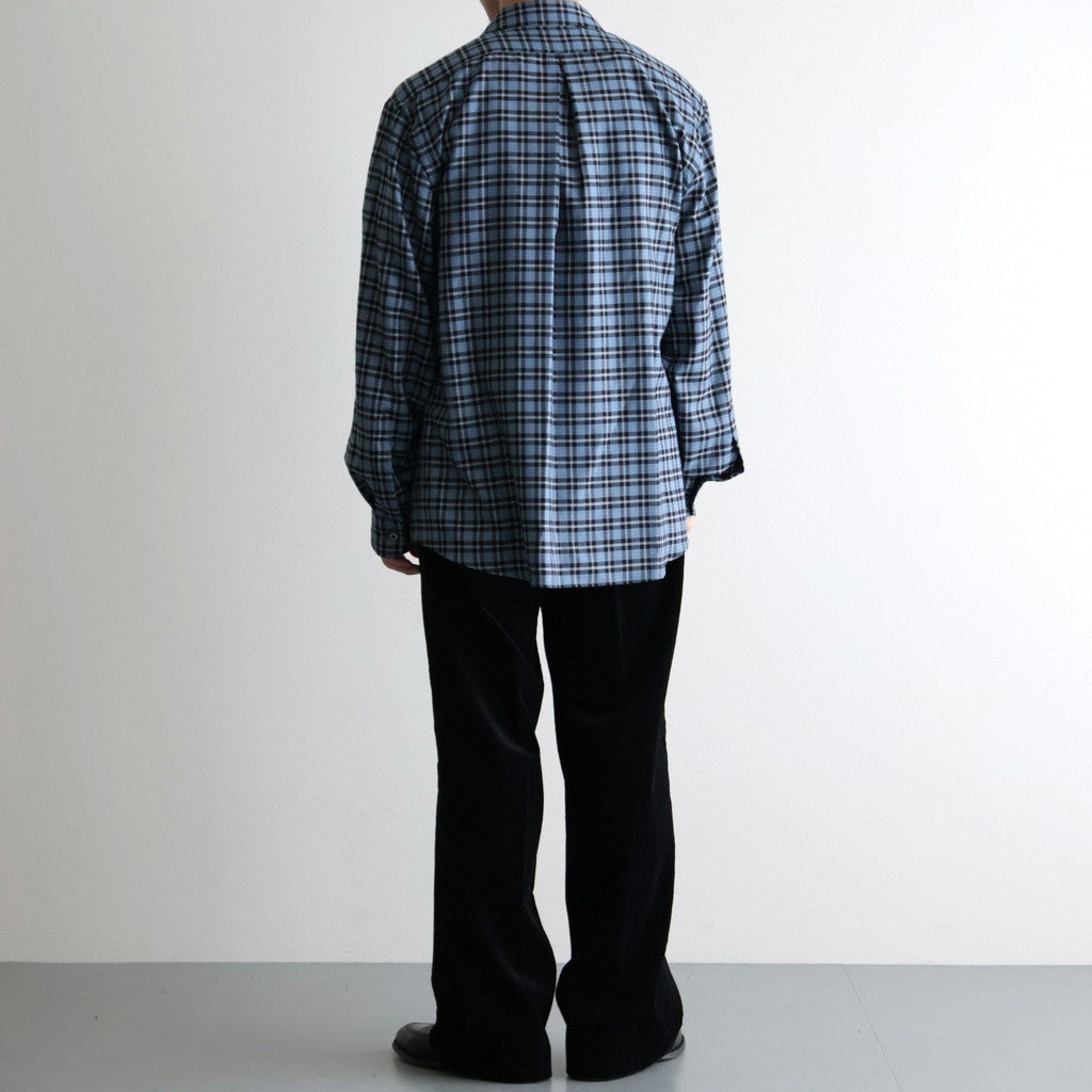 ZIP SHIRT #BLUE CHECK [A26C17SH03C]