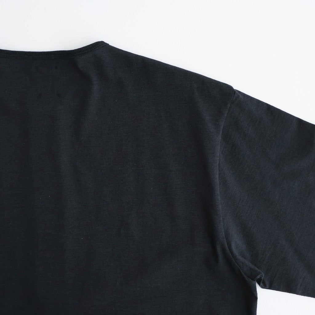 SLUB MIX SLEEPING LONG SLEEVE T-SHIRT #BLACK [BN-26SM-049]
