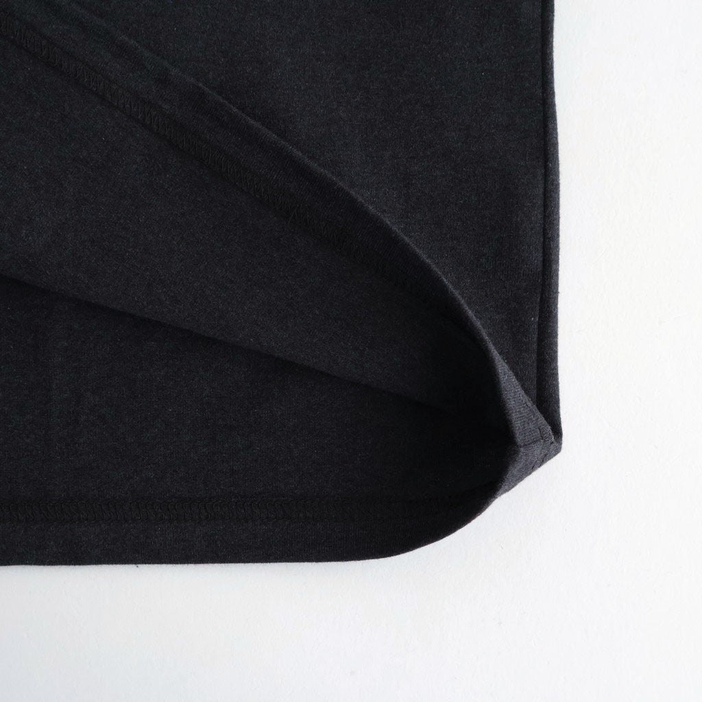 CREW NECK TEE #HEATHER BLACK [M26A13CS01B]