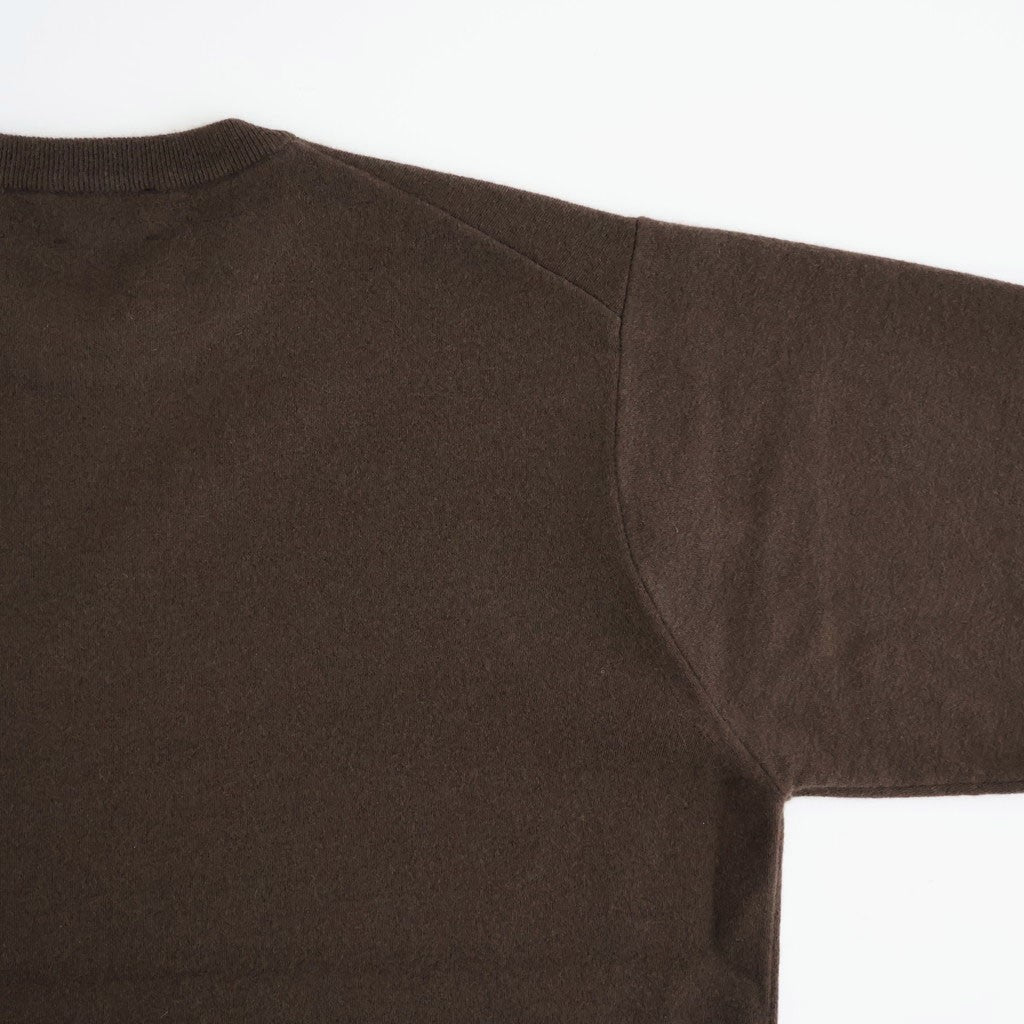 SUNSHINE CASHMERE CREW NECK #BROWN [BN-26FM-057]
