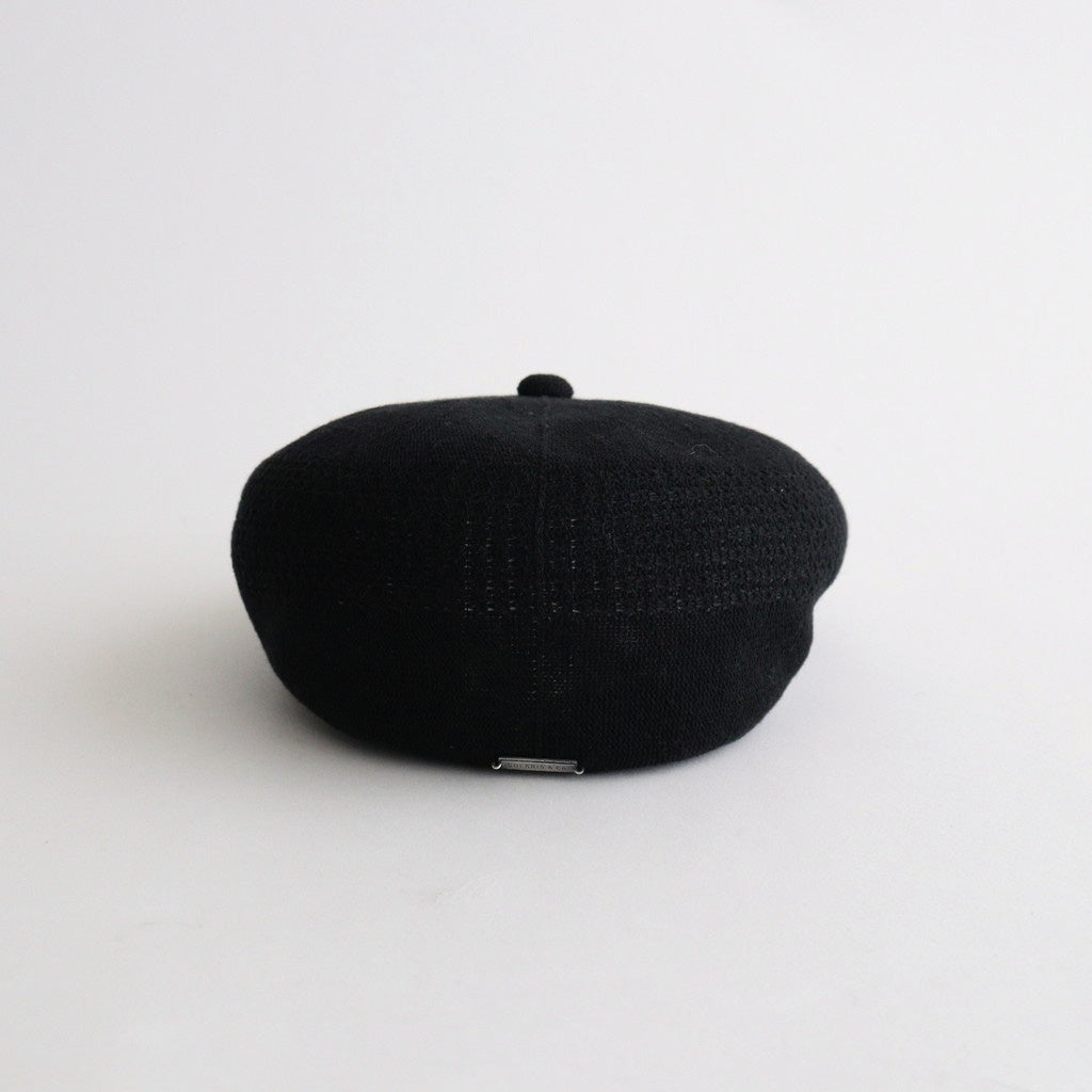 COTTON LINEN HUNTHING CAP - GENTLEMAN #BLACK [V01015]