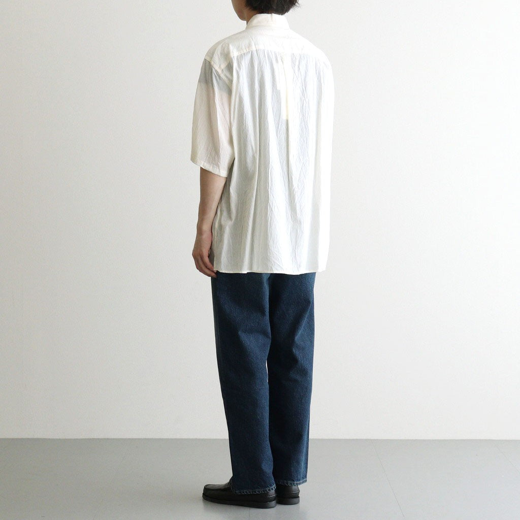 Silk-Co Voile Half-Sleeve Shirt #Ivory [BHS26S036SiCo]