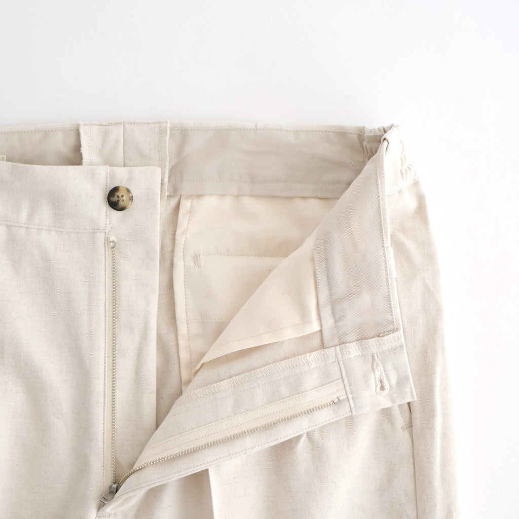 FRONT TUCK ARMY TROUSER #NATURAL [252OJ-PT07] – Diffusion