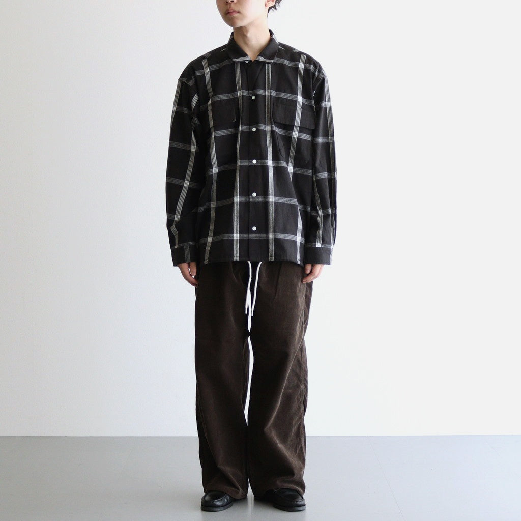 Flannel PALAKA Check Shirt #Black [S25FG016]
