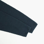SOLID WOOL RIB CREW NECK #DARK GREEN×NAVY [BN-25FM-042]