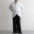 Ramie Tencel 2tuck Wide Tapered Trousers #Black [NEP-SS2604]