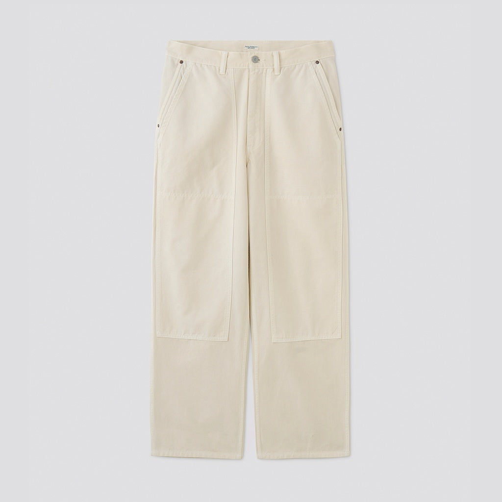 DUCK CLOTH DOUBLE KNEE PAINTER #IVORY(FADED) [PMAW-PT06]