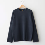 SOLID WOOL RIB CREW NECK #CHARCOAL BLUE [BN-25FM-042]