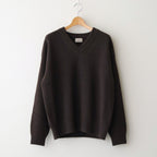 Yak Washi V-neck #Brown×Navy [NEP-AW2518UNI]