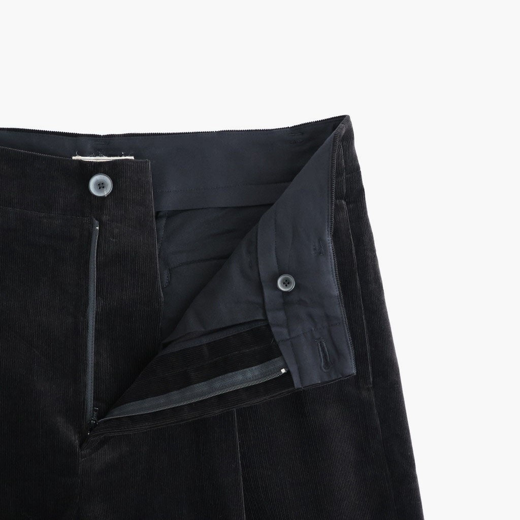 Finx Cotton Corduroy Wide Trousers #Black [NEP-AW2659 ]