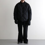 HIGH-COUNT SILK MITTEN PUFF JACKET #BLACK [252OJ-JK13]