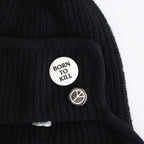 KNIT FLIGHT CAP - UNRULYBOY #BLACK [X01015]