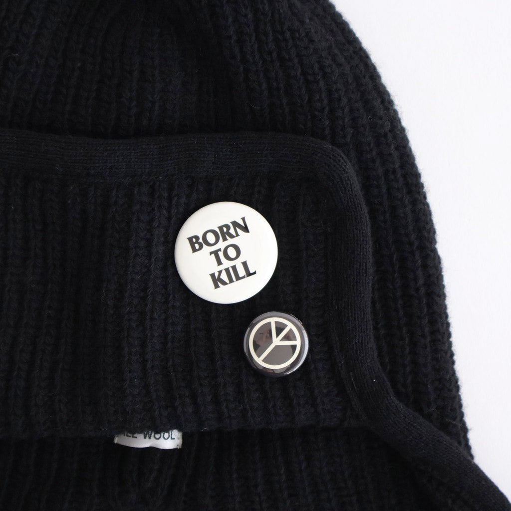 KNIT FLIGHT CAP - UNRULYBOY #BLACK [X01015]
