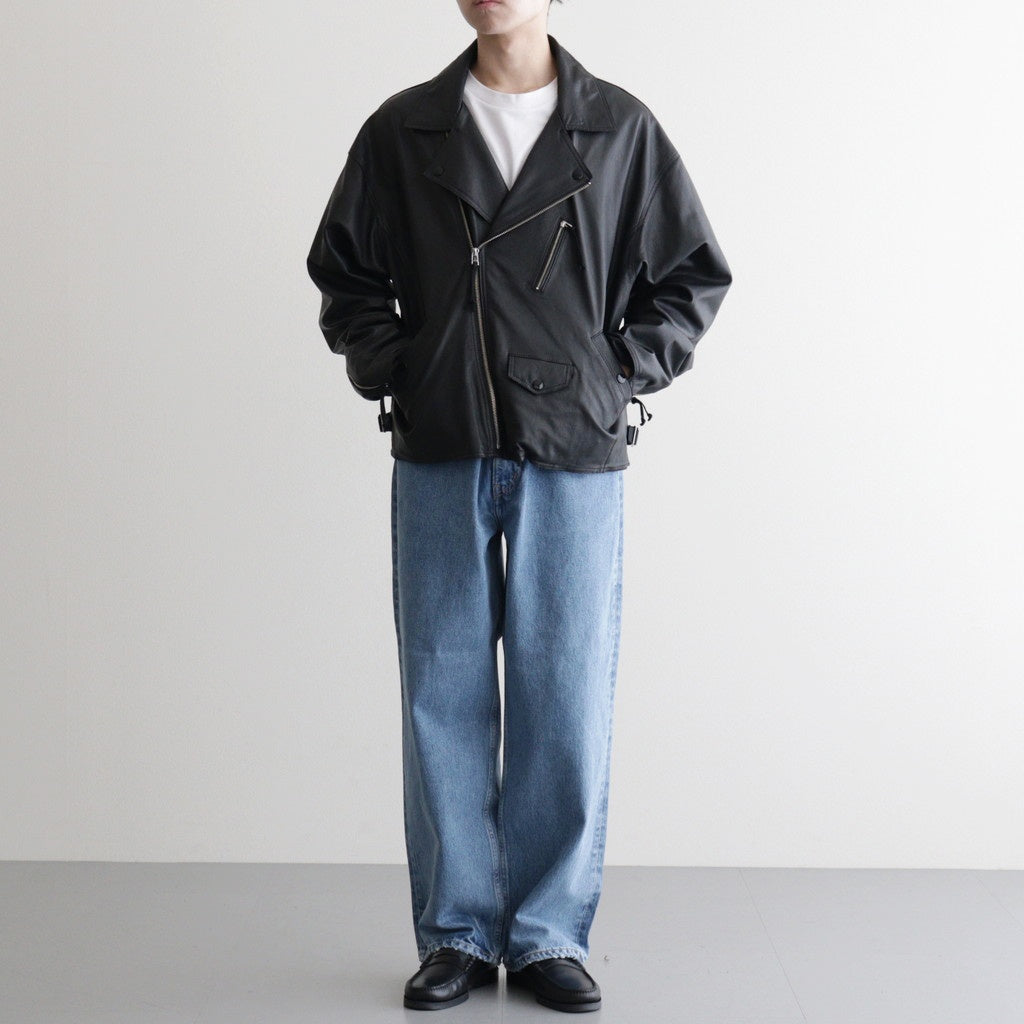 BAGGY RIDER JACKET #BLACK [SH-02-SW-COW-4]
