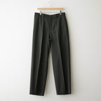 FLAT FRONT WIDE TROUSERS #DARK SAGE [A26C07PT03C]