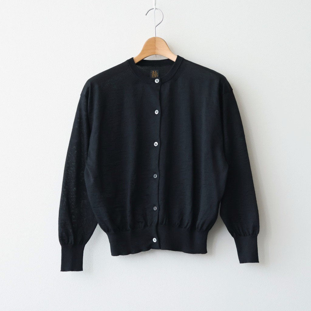CHOMA CREW NECK CARDIGAN #BLACK [BN-26SL-040]