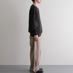 Cotton Silk Henleyneck #Charcoal [NEP-SS2627]