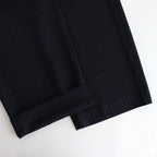 TWO TUCK MILITARY TROUSERS #NAVY STRIPE [M25C07PT01C]
