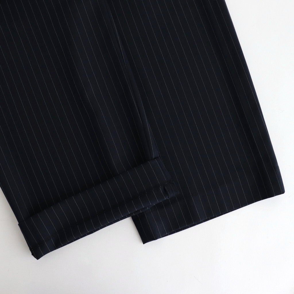 TWO TUCK MILITARY TROUSERS #NAVY STRIPE [M25C07PT01C]