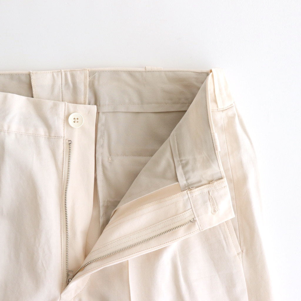 FRONT TUCK ARMY TROUSER #IVORY [251OJ-PT08]