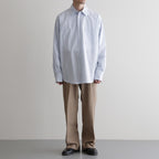 REGULAR COLLAR SHIRT #SAXE STRIPE [M26A05SH01C]