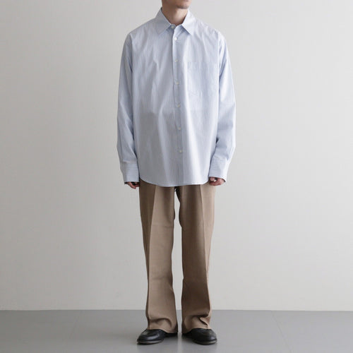REGULAR COLLAR SHIRT #SAXE STRIPE [M26A05SH01C]