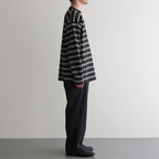 HOPSACK WIDE POCKET TROUSERS #CHARCOAL [PMAT-PT06]