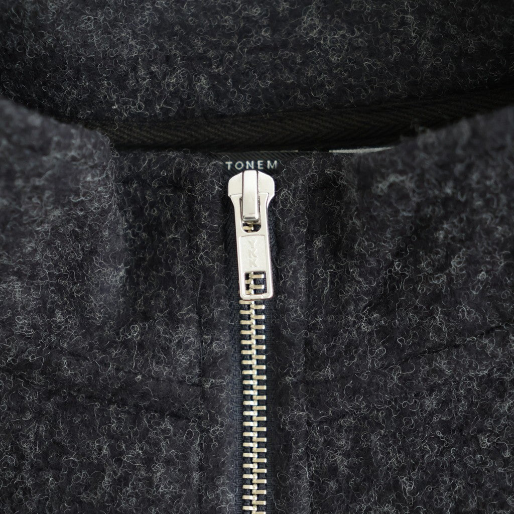 THERMAL FLEECE HALF ZIP TOP #CHARCOAL [SM62MC002]