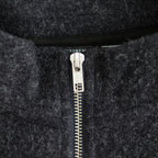 THERMAL FLEECE HALF ZIP TOP #CHARCOAL [SM62MC002]