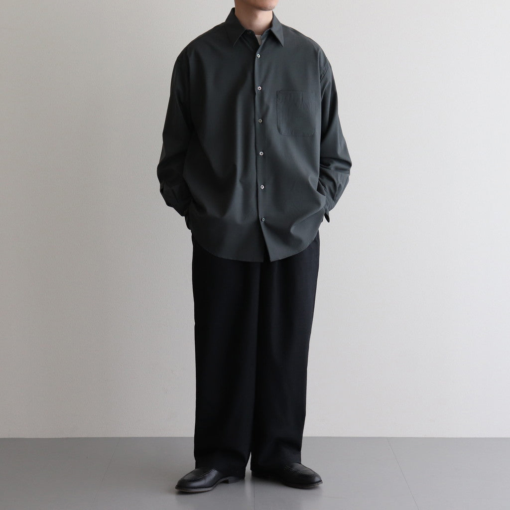COCOON WIDE EASY PANTS #CHAMBRAY BLACK [M25A12PT01C]
