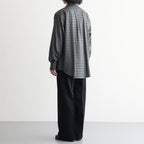 COMFORT FIT SHIRT #MOSS GRAY CHECK [A26C17SH02C]