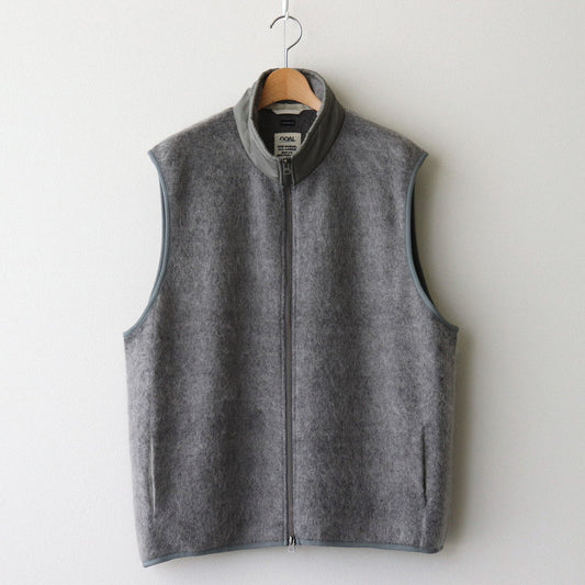 Zip-Up Mohair Vest #Heather Gray [S24FN030]