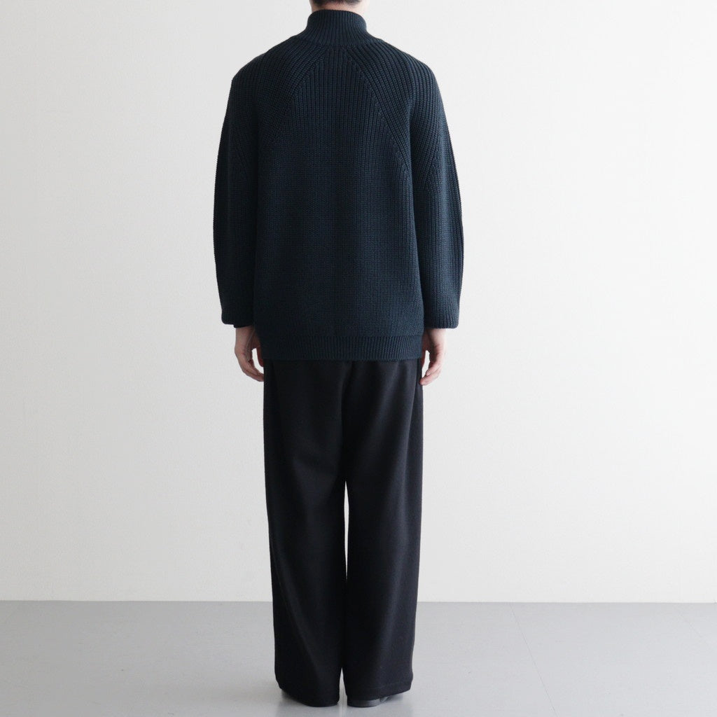 SIGNATURE DRIVERS KNIT #DARK GREEN×NAVY [BN-25FM-040]