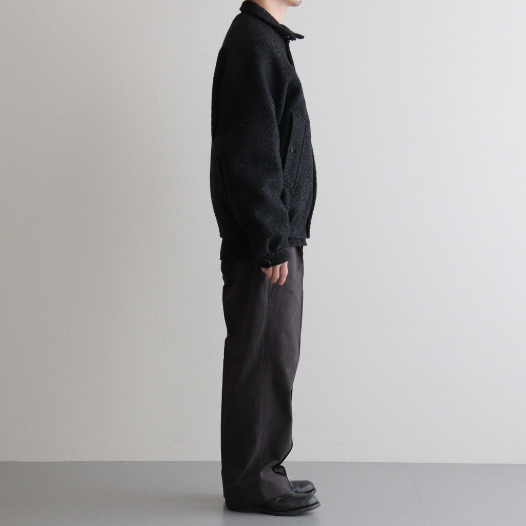 ROUND-COLLAR MOTORING JACKET #ONYX [252OJ-JK04]