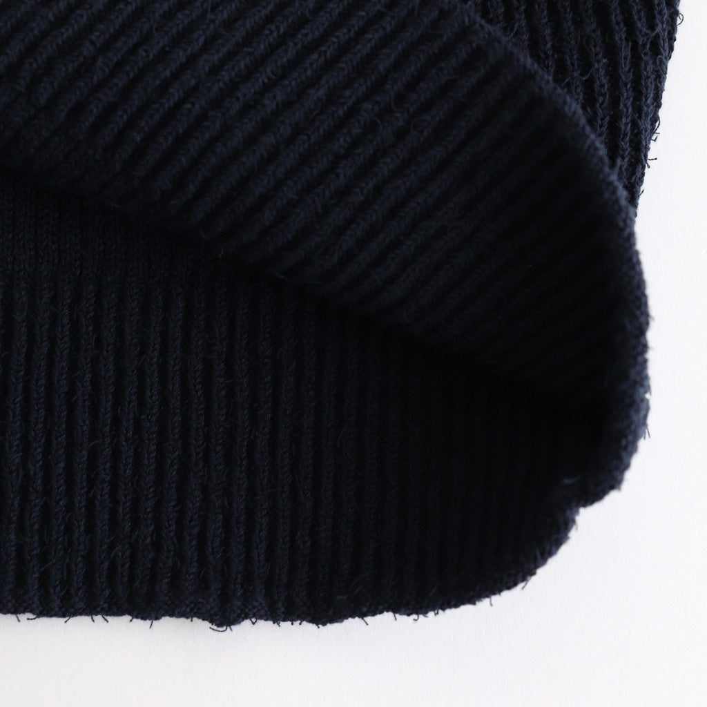Cotton Snarl Yarn Knit Vest #NAVY [NEP-SS2533W]
