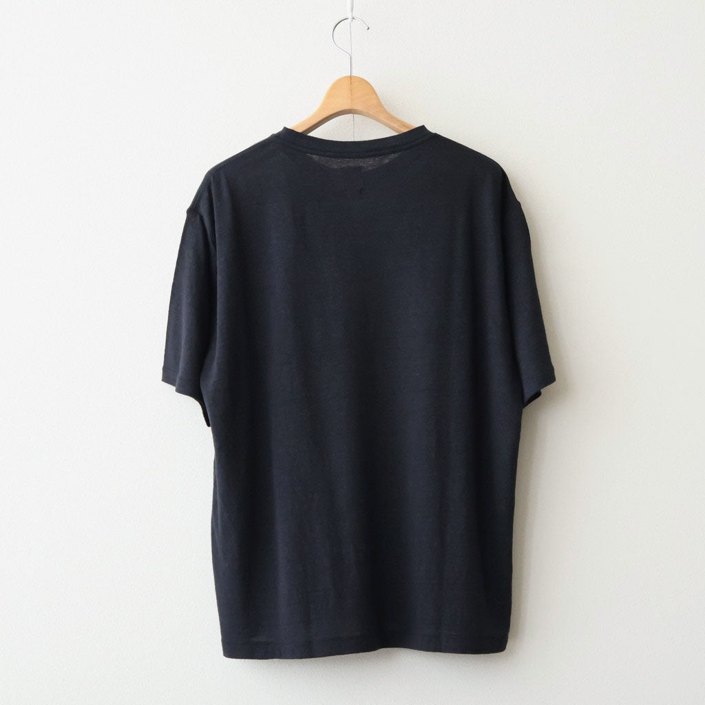 NORMANDY LINEN T-SHIRT #NAVY [BN-26SM-071]