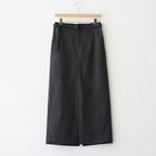 Cotton Serge Belted Skirt #InkBlack [BHSW25F7]