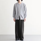 FLAT FRONT WIDE TROUSERS #D.OLIVE [A26C15PT02C]